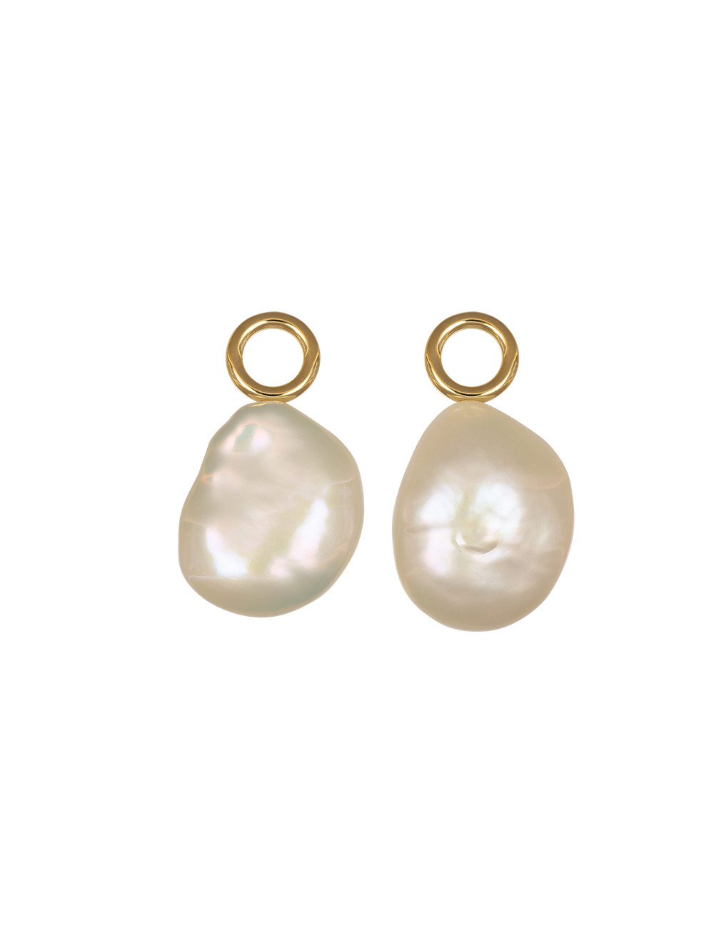 Joyería - Pendientes Gota Abrazadera de Diamantes Y Perlas Barrocas en Oro Amarillo de 18k - Lisa Colpo | Italian Jewelry Boutiq