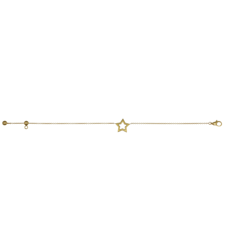 18k Gold Star Adjustable Bracelet