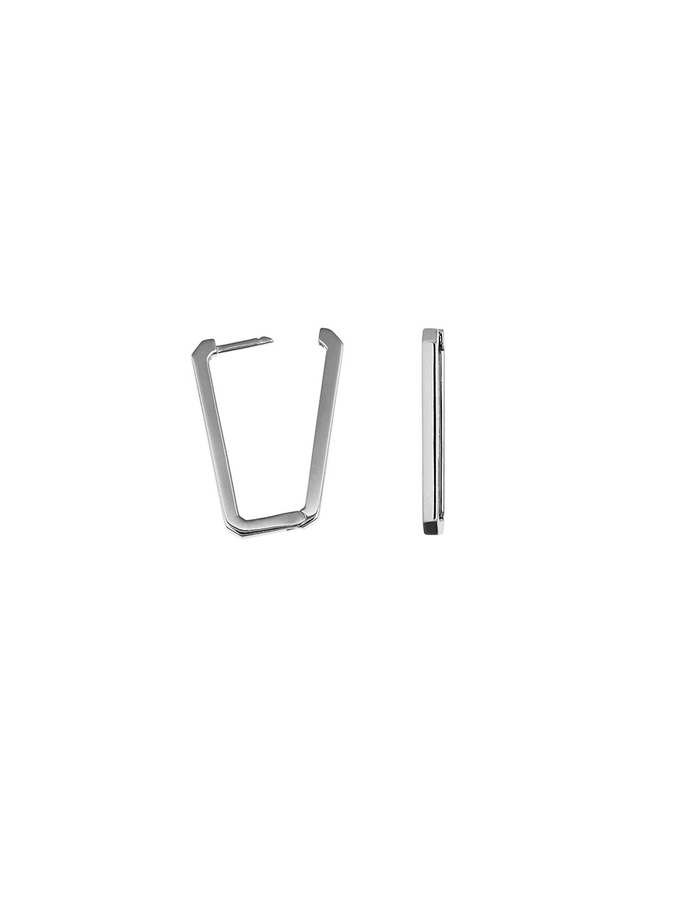 Jewerly Store - Long Square Huggies in Gold 18kt - Lisa Colpo | Italian Jewelry Boutique