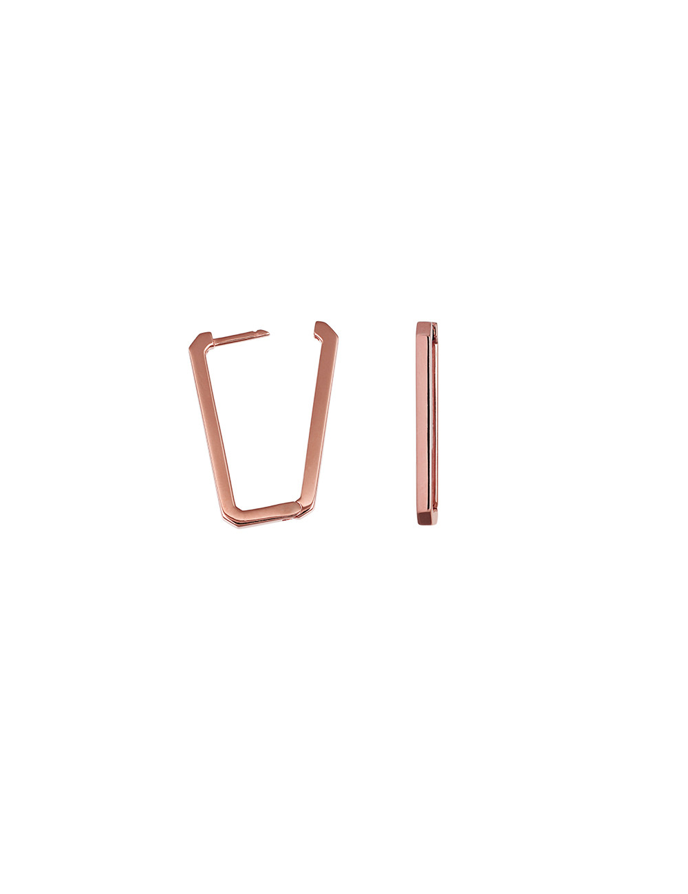 Joyería - Abrazaderas Cuadradas Largas en Oro de 18kt - Lisa Colpo | Italian Jewelry Boutique