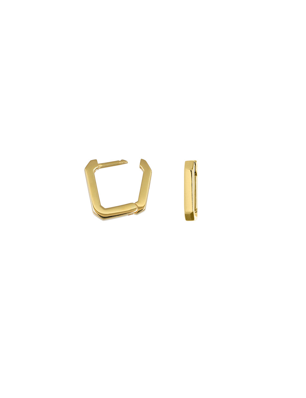 Joyería - Abrazaderas Pequeñas Cuadradas en Oro de 18k - Lisa Colpo | Italian Jewelry Boutique