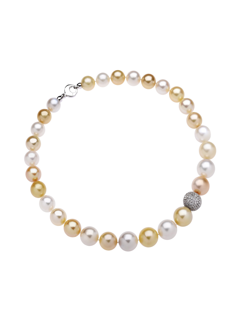 Jewerly Store - 18 kt Australian White-Yellow Pearl Necklace - Lisa Colpo | Italian Jewelry Boutique