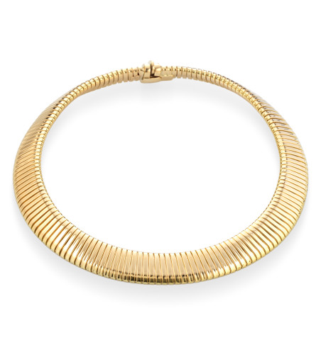 18 k Yellow Gold Tubogas Necklace