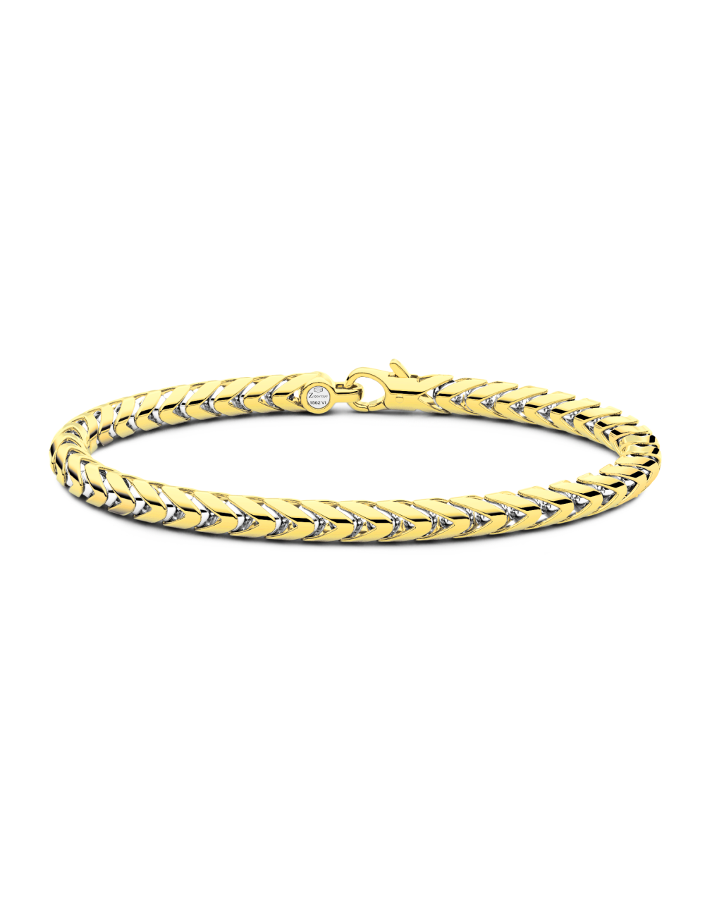 Jewerly Store - 18k White-Yellow Gold Chain bracelet - Zancan | Italian Jewelry Boutique