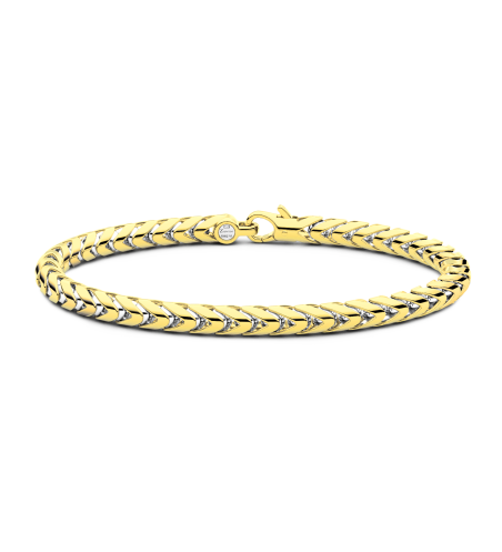 For him - 18k White-Yellow Gold Chain bracelet