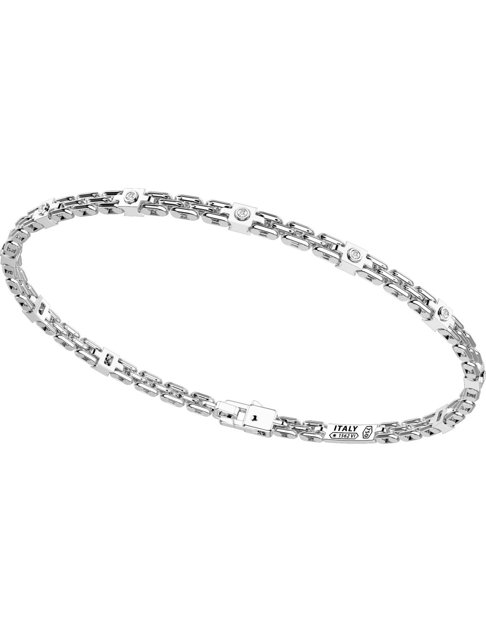 Joyería - Pulsera de Oro Blanco de 18k con Diamantes - Zancan | Italian Jewelry Boutique