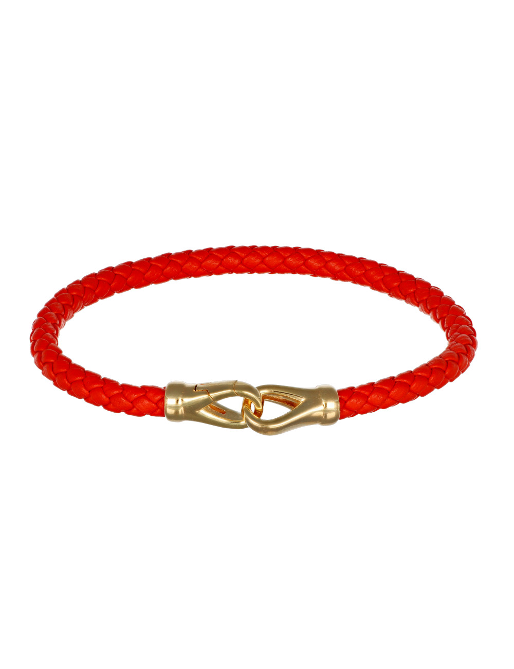 Jewerly Store - Red Leather Bracelet in Silver. Hand-Made in Italy - Lisa Colpo | Italian Jewelry Boutique