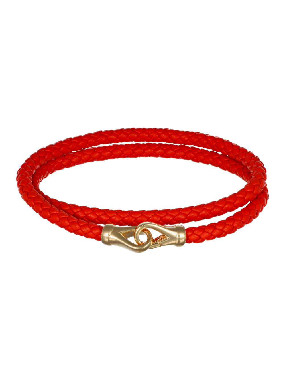 Joyería - Pulsera Doble de Cuero Rojo en Plata. Hecho a mano en Italia - Lisa Colpo | Italian Jewelry Boutique