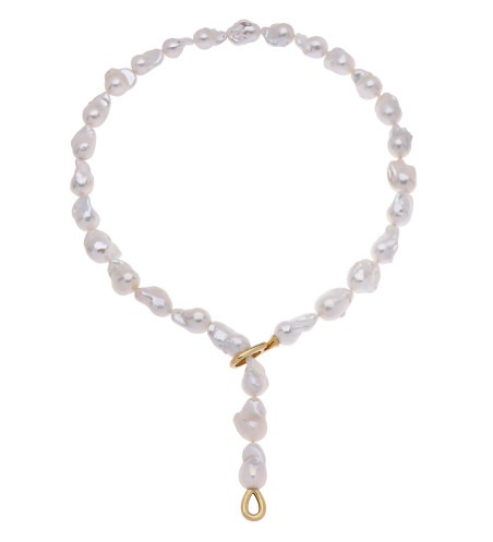 Daria - Baroque Pearl Necklace - Plated