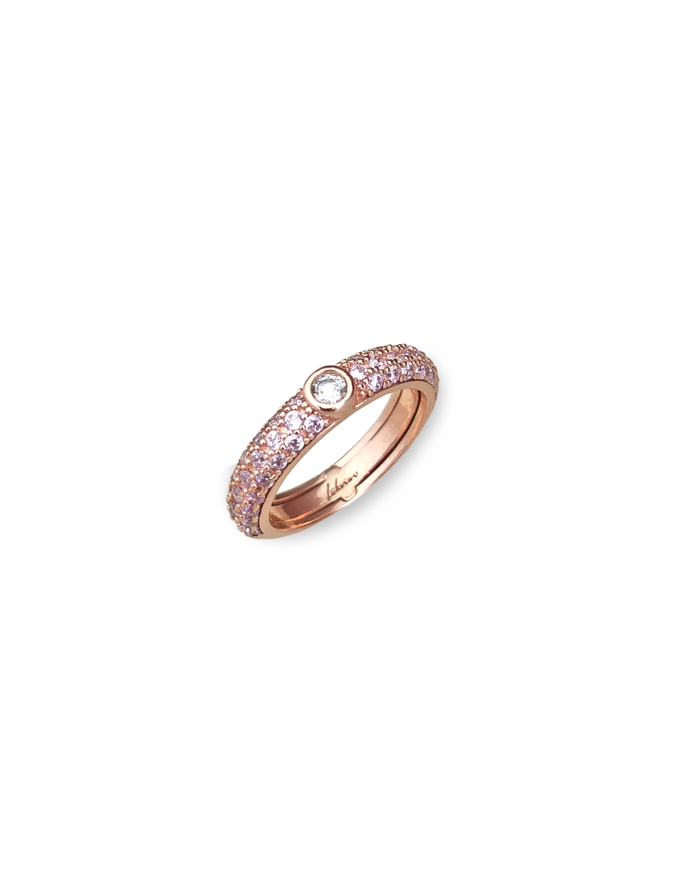 Jewerly Store -Easy Chic pink Pavé Ring - Labrioro  | Italian Jewelry Boutique