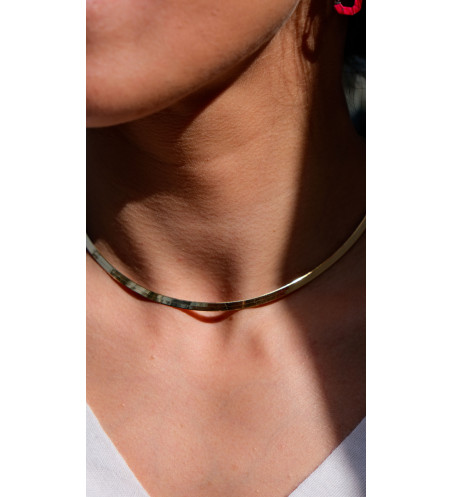 Collar Lisa Colpo "Snake" en Plata 925 chapada en oro 18k