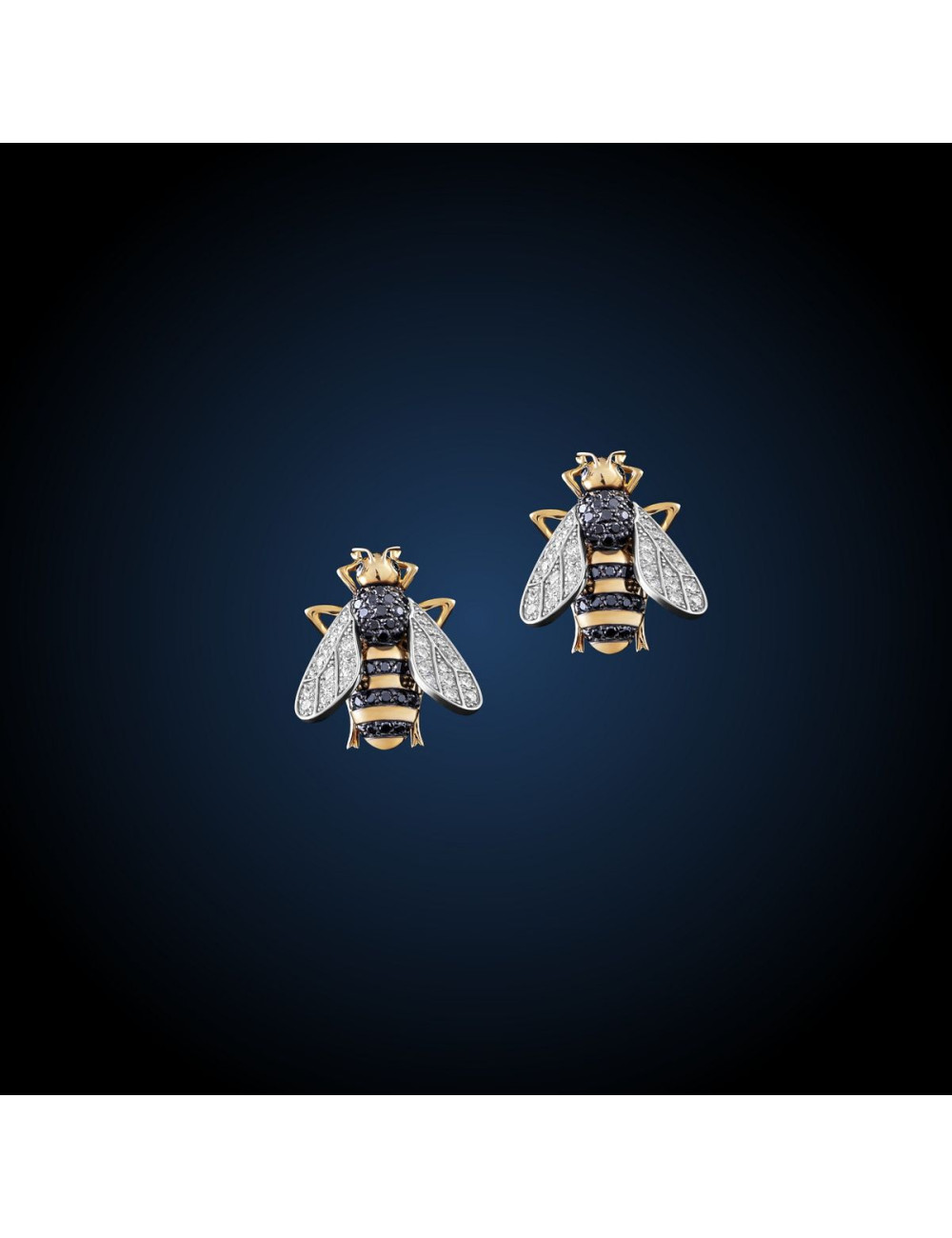 Jewerly Store -  18k White and Yellow Gold Earrings «Bees»  - Lisa Colpo| Italian Jewelry Boutique