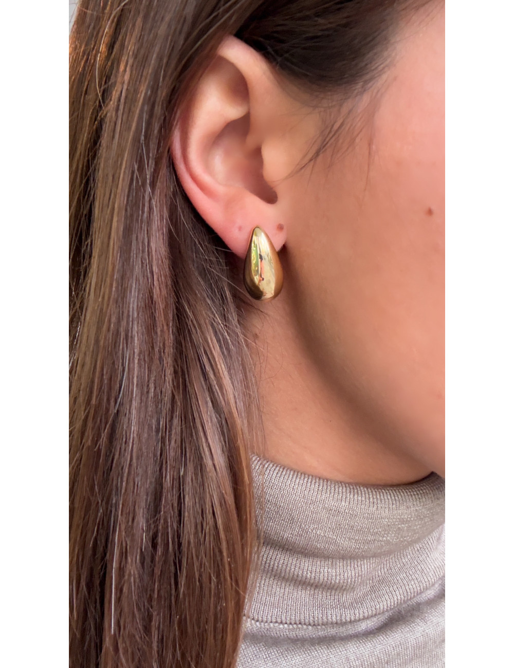 18kt Bottega like Drop Earrings - Small