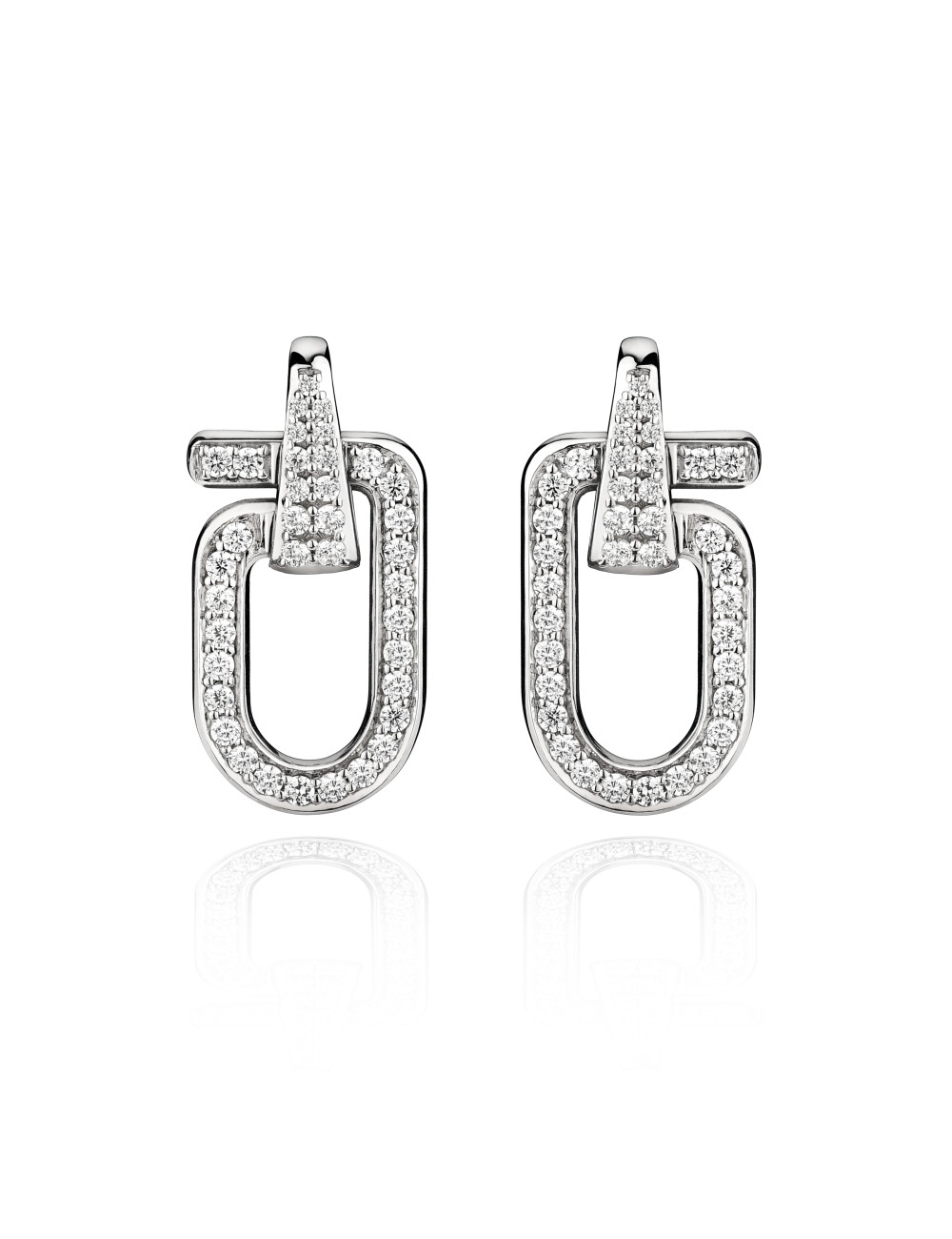 Jewerly Store - Mega Reine Full Pavé Earrings - Hand-Made in Italy - Eéra | Italian Jewelry Boutique