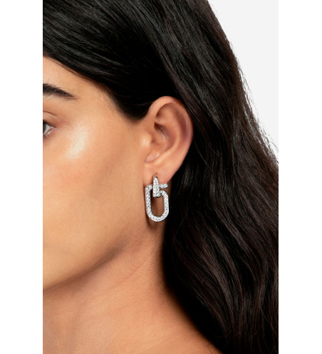 Mega Reine Full Pavé Earrings. Hand-Made In Italy