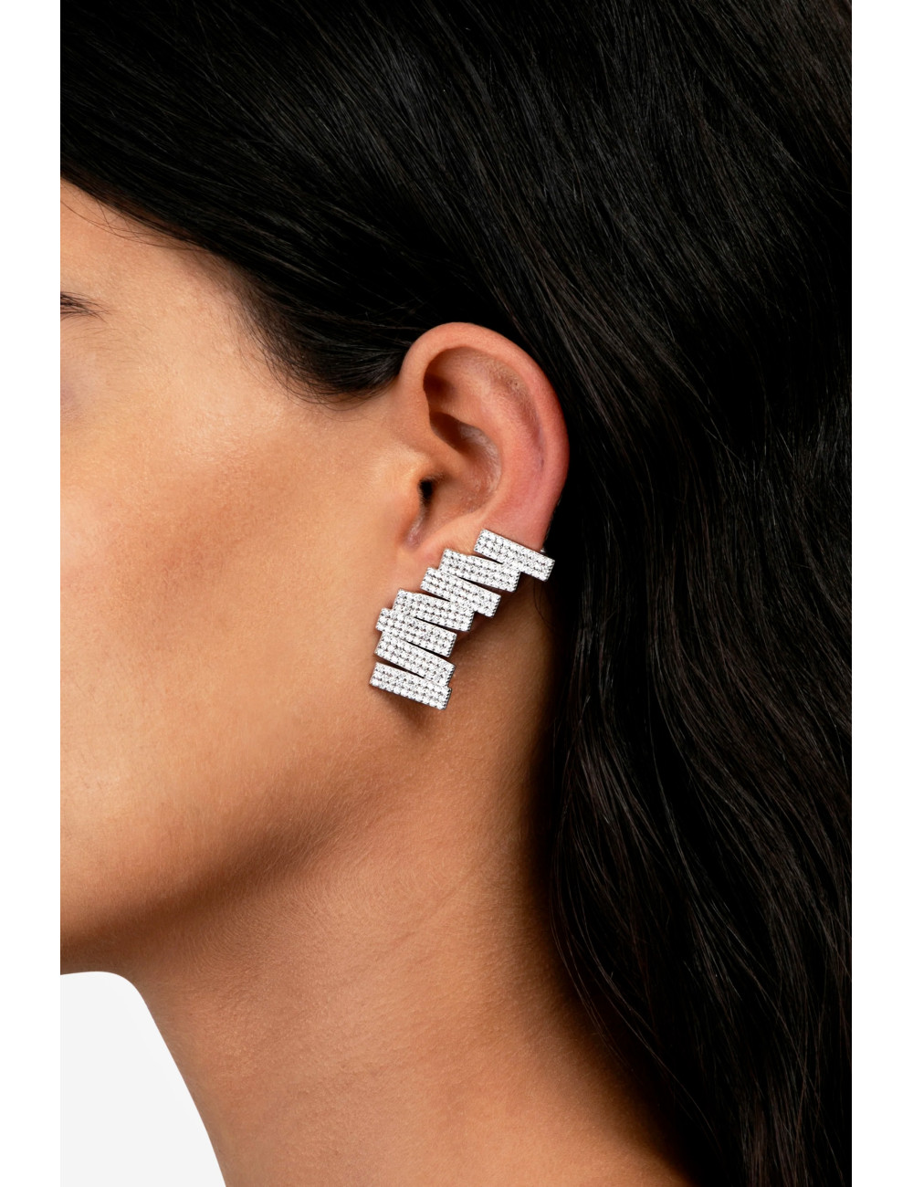 Joyería - Pendiente Grande Chiara con Diamantes. Hecho a mano en Italia - Eéra | Italian Jewelry Boutique