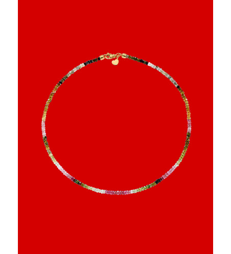 Tourmaline Necklace in 18kt Gold-Plated Silver