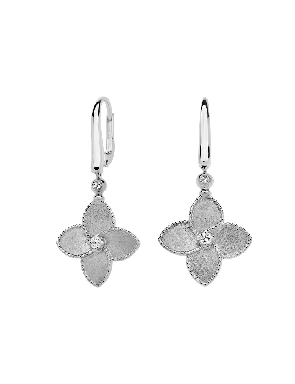Jewerly Store - Yellow Flower Earrings with Cubic Zirconia - Handmade in Italy- Lisa Colpo | Italian Jewelry Boutique