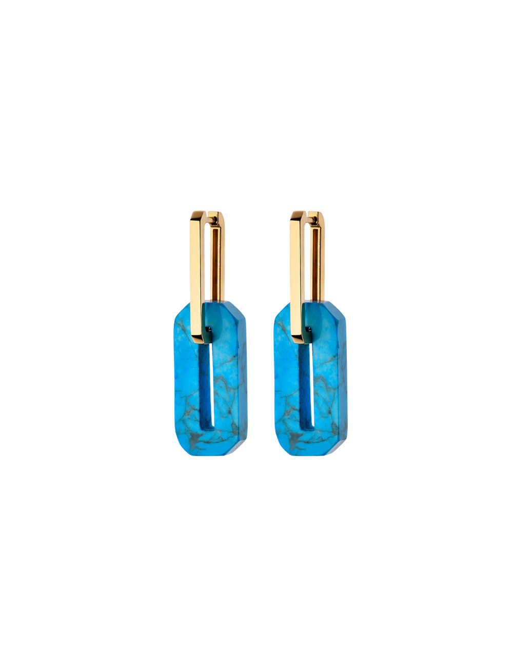 Jewerly Store - Multi-use Square with Detachable blue Pendant in 18 kt finishing Over Sterling Silver - Lisa Colpo | I