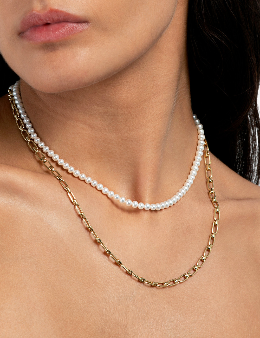 Jewerly Store - Reine Double Pearl Necklace. Hand-made in Italy- Eéra | Italian Jewelry Boutique
