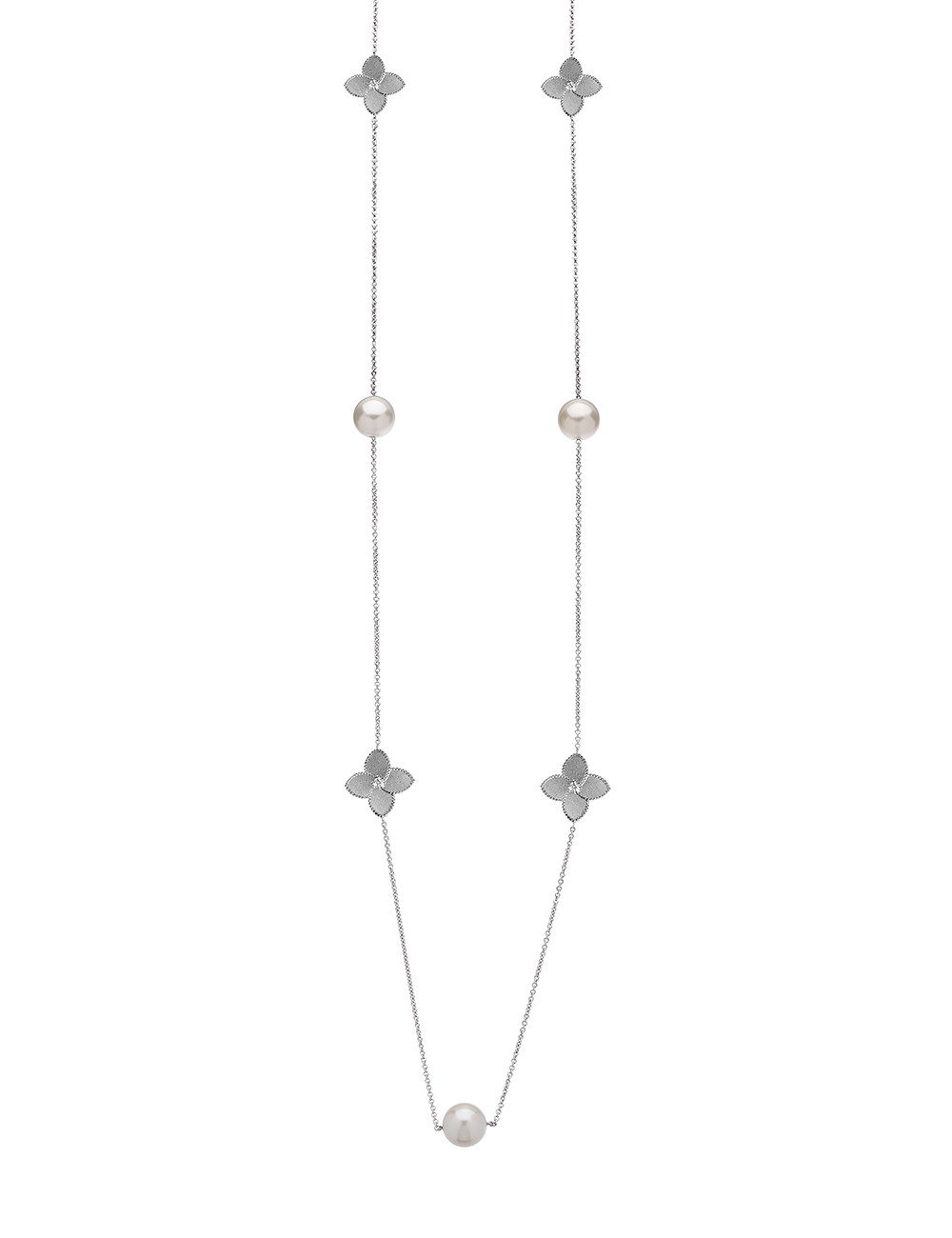 Joyería - Collar Largo de Perlas y Flores con Diamantes en Oro 18K - Lisa Colpo | Italian Jewelry Boutique