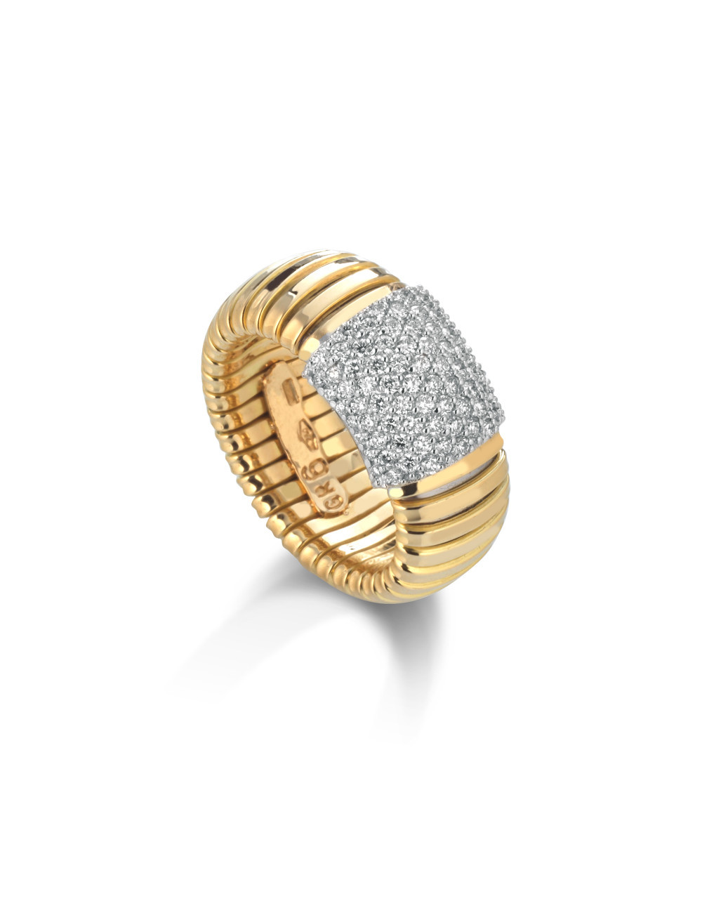 Joyería - Anillo de Flor de Oro Amarillo de 18k y Diamante- Lisa Colpo | Italian Jewelry Boutique