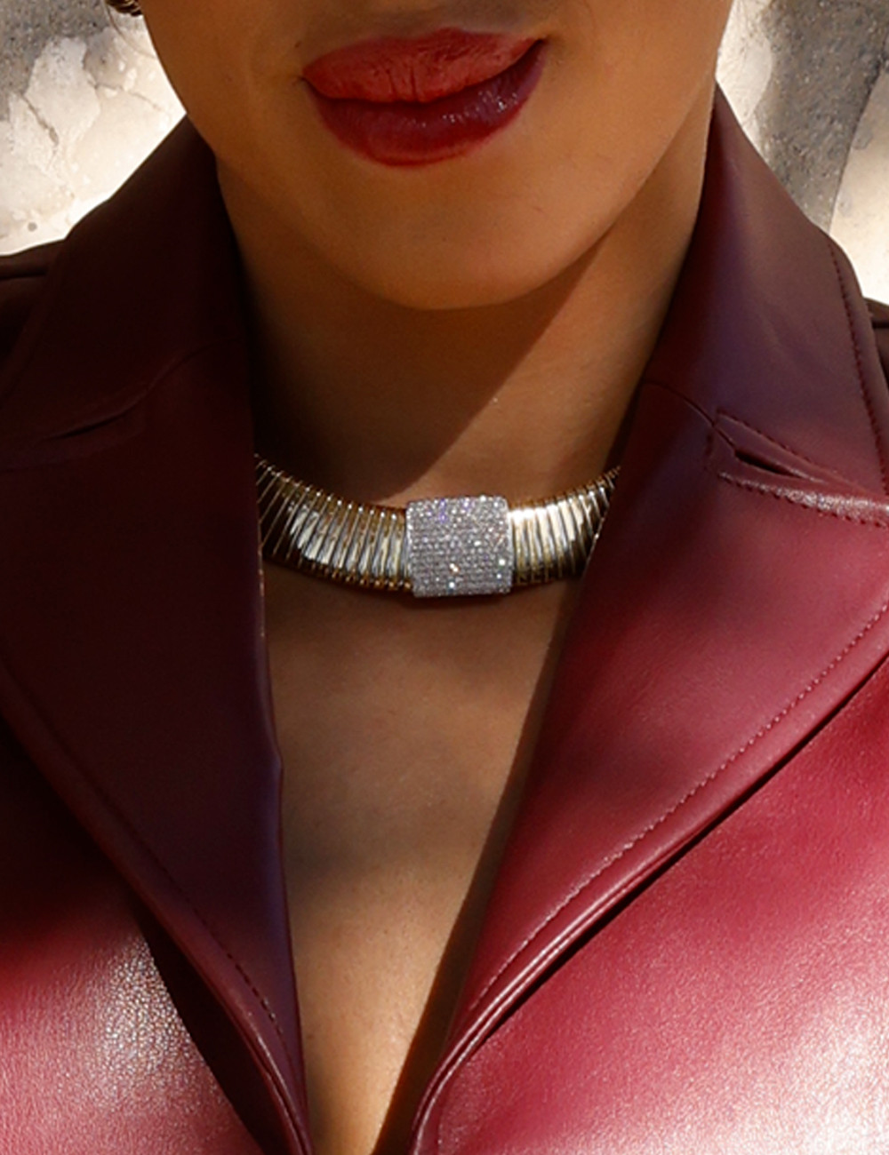 Joyería - Collar Tubogas en Oro Amarillo de 18k con Diamantes - Lisa Colpo | Italian Jewelry Boutique
