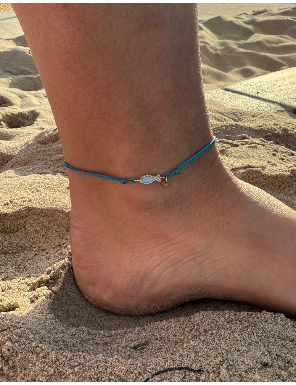 Jewerly Store - Anklet with Pendant Fish in 18k Yellow Gold  - Dariya Colpo | Italian