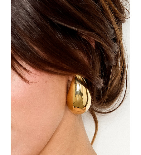 Pendientes de Gota Grandes en Oro Amarillo de 18 K