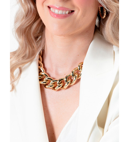 18k Yellow Gold Big Chain Necklace