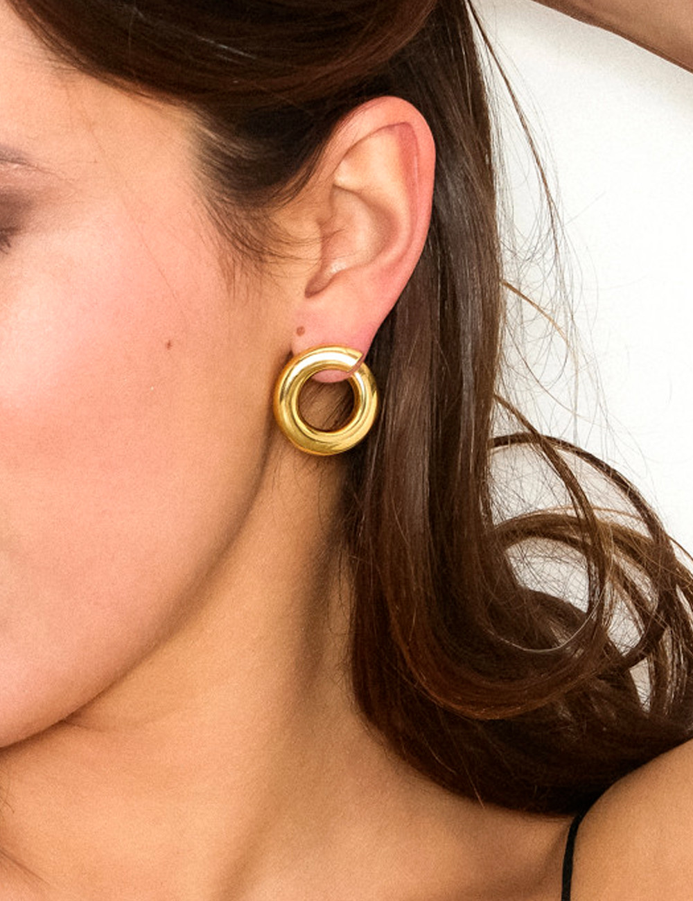 Jewerly Store -Big Open Circle Stud Earrings - Lisa Colpo | Italian jewelry Boutique