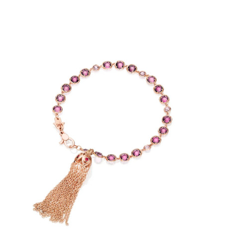 Pulsera Bazel con borla de ojo