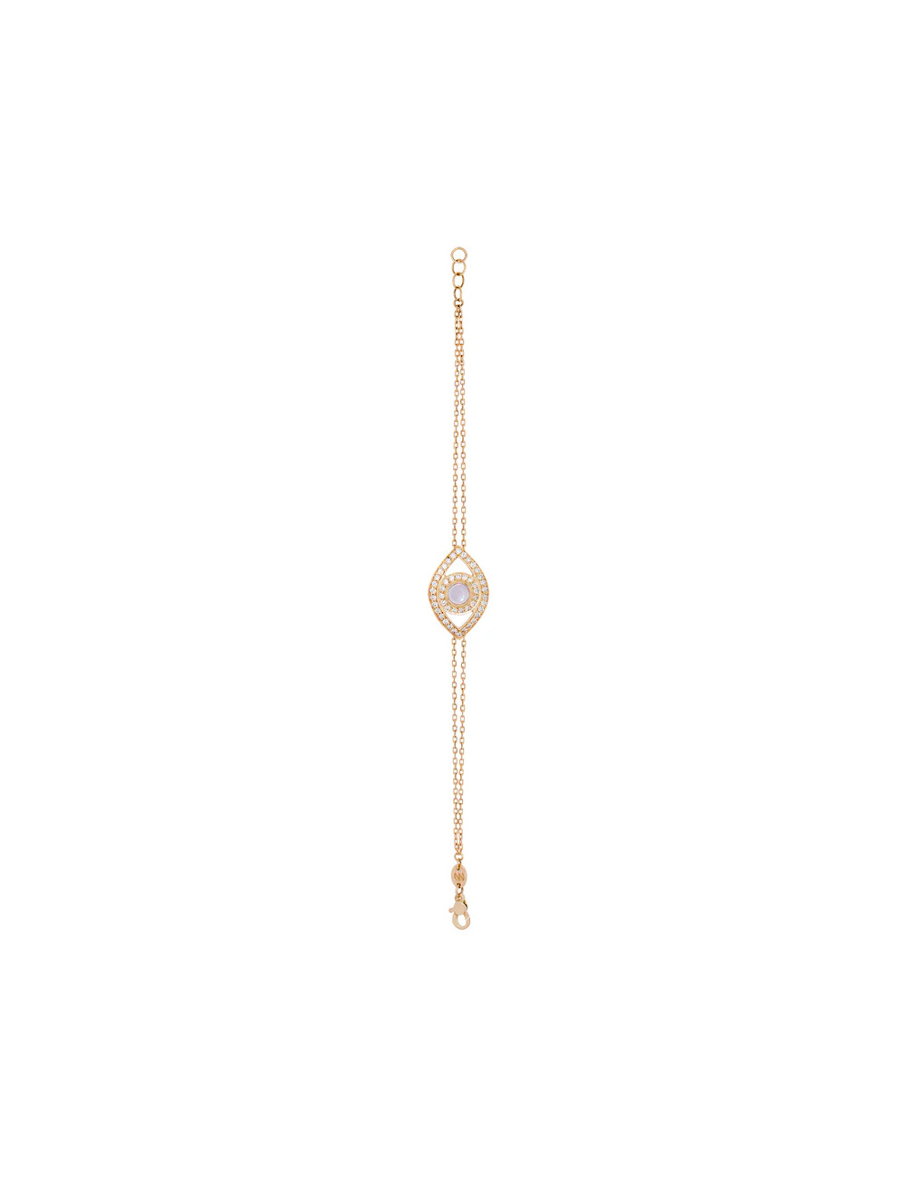 Jewerly Store - 18k Yellow Gold White Diamonds Big Evil Eye Bracelet- Netali Nissim | Italian Jewelry Boutique
