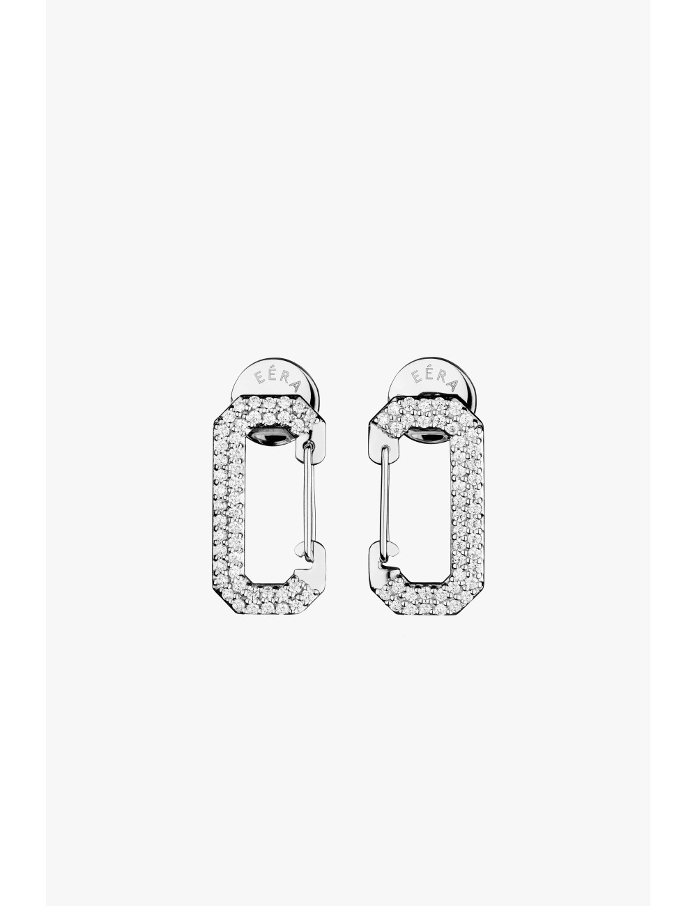Eèra - Chiara Link Earrings Full Pavé . Hand-Made In Italy  |Eéra -  Italian Jewelry Boutique