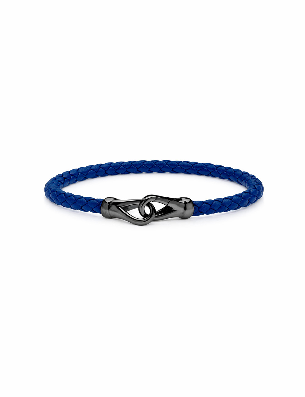 Joyería - Pulsera de Cuero Azul en Plata - Lisa Colpo | Italian Jewelry Boutique