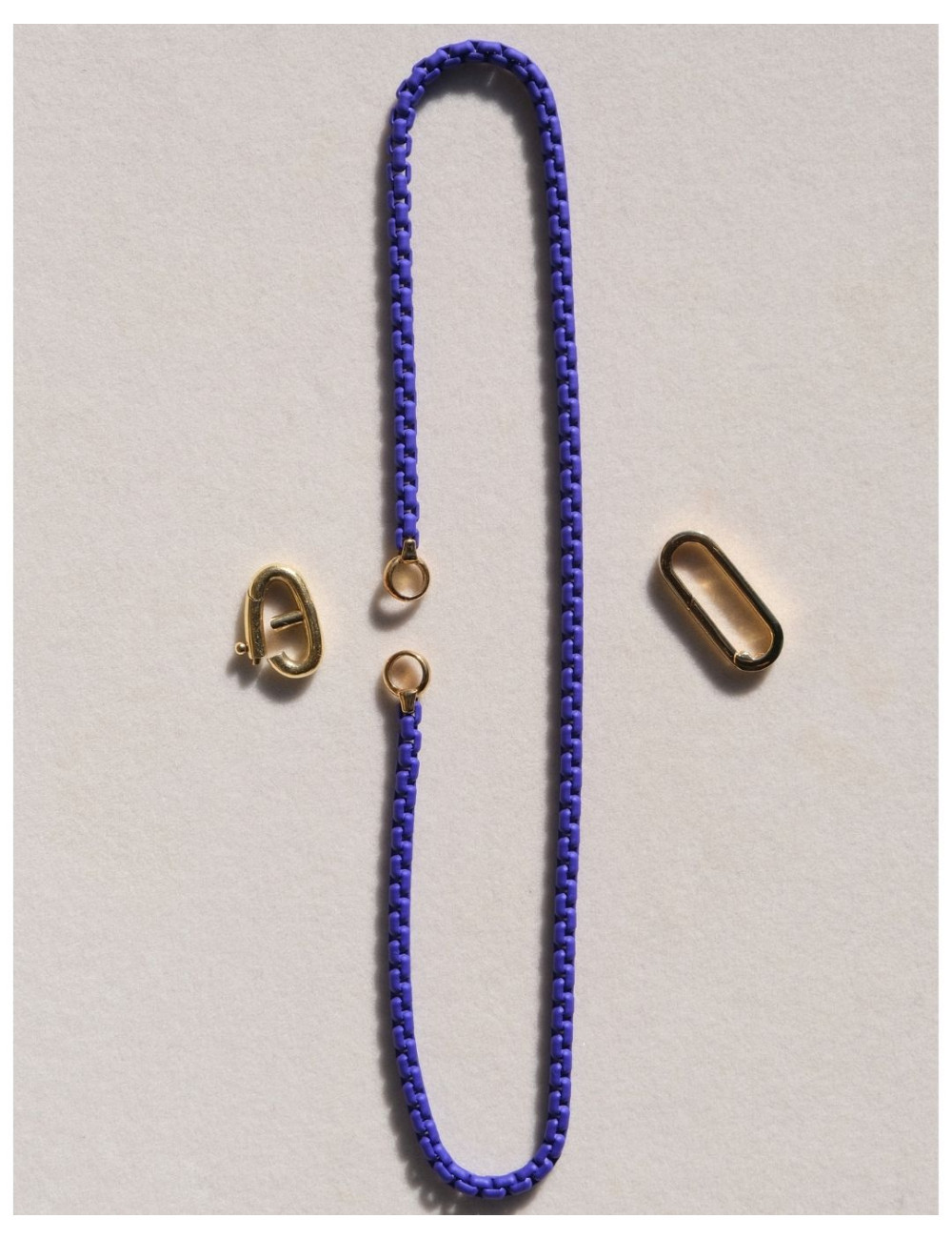 Colored Long Box Chain - Composable Necklace