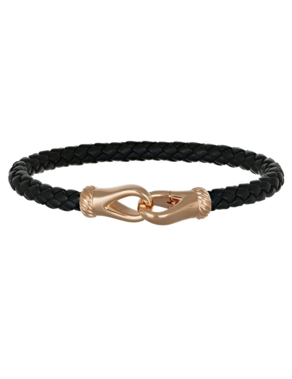 Joyería - Pulsera de Cuero Negro en Plata - Lisa Colpo | Italian Jewelry Boutique