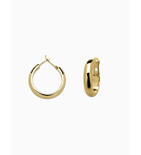 Pendientes de Aro y Onda en Oro Amarillo de 18k