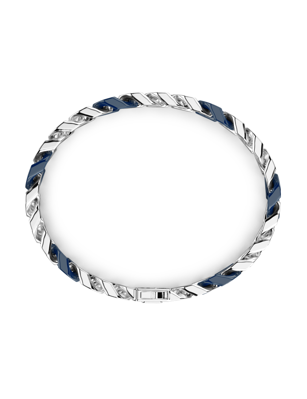 Joyería - Pulsera de Cadena de Eslabones Lacados de Plata de Primera Ley - Zancan | Italian Jewelry Boutique