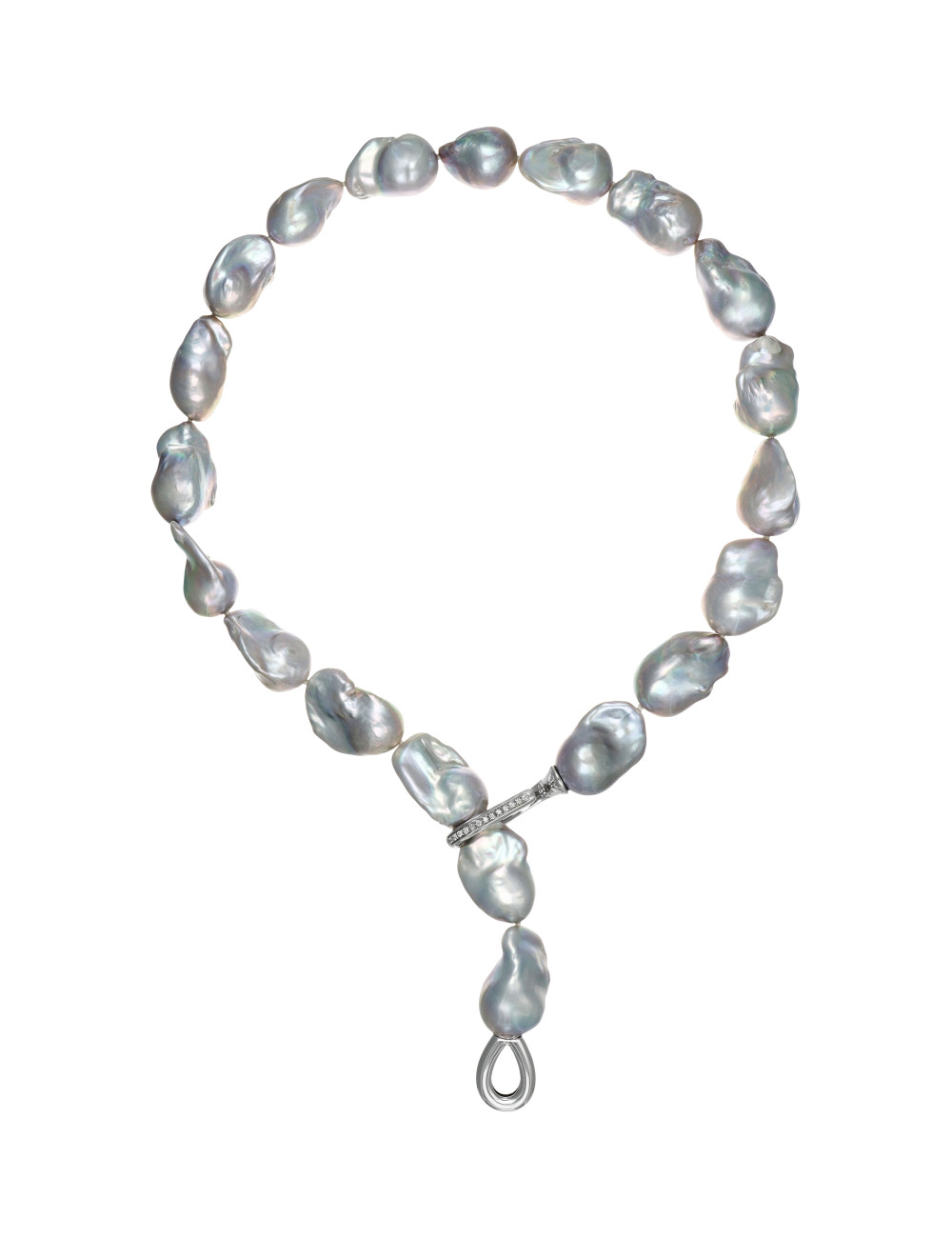 Modern Pearl Necklace - Italian Jewelry - Baroque Pearls