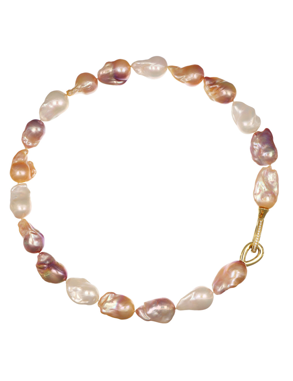 Joyería - Collar Multiusos de Perlas Barrocas Multicolores en Oro de 18k con Diamantes - Lisa Colpo | Italian Jewelry Boutique