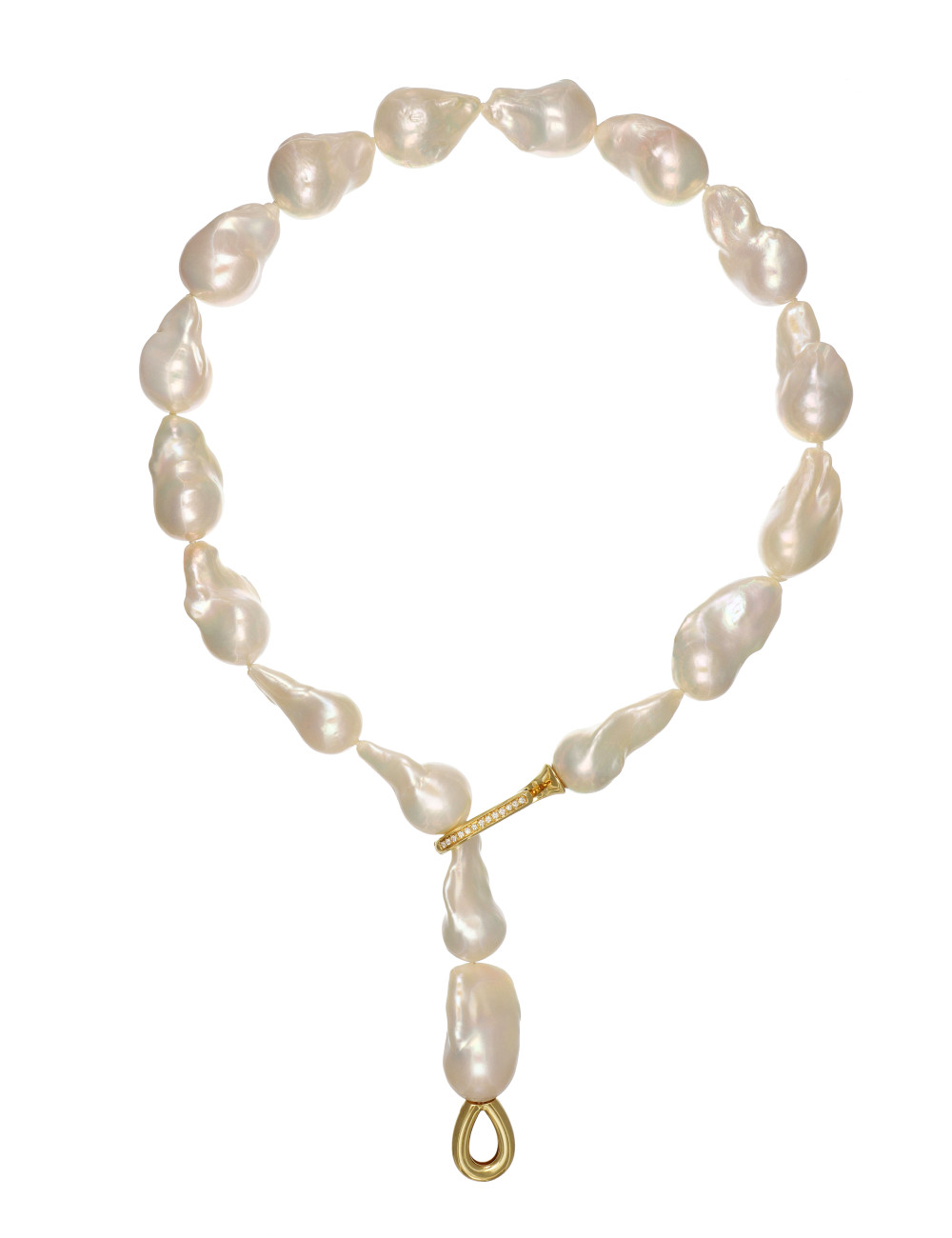 Joyería - Collar Dariya de Diamantes y Perlas Barrocas en Oro de 18k - Lisa Colpo | Italian Jewelry Boutique