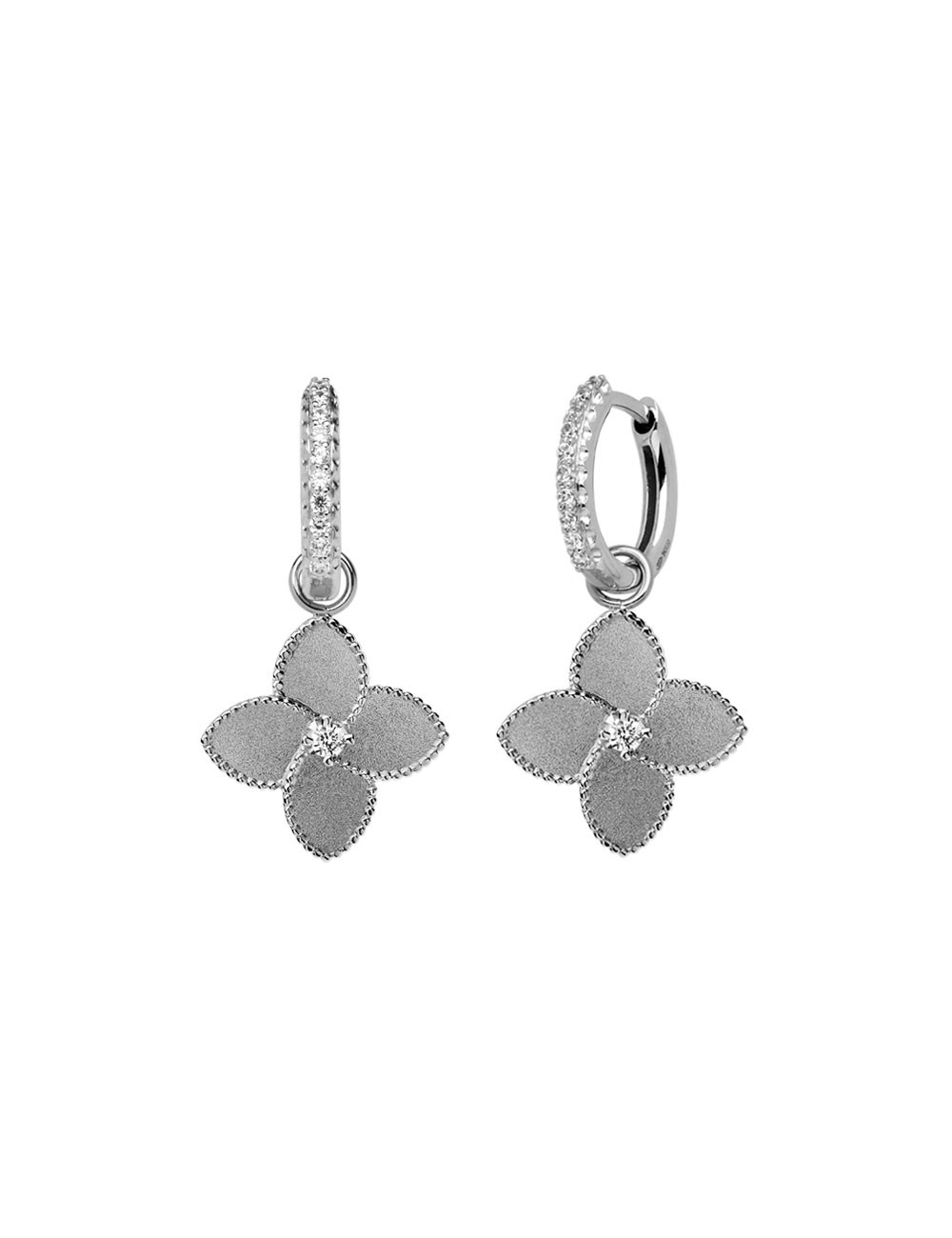 Joyería - Pendientes Abrazadera de Flores con Diamantes en Oro 18K - Lisa Colpo | Italian Jewelry Boutique