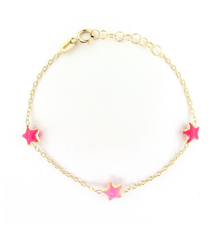 Para Niños - Pulsera Bebé Estrellas Rosas