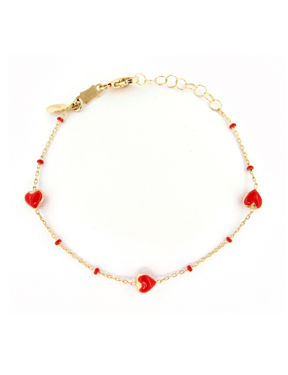 Jewerly Store - For Kids Red Hearts Baby Bracelet - Alice Gioielli | Italian Jewelry Boutique