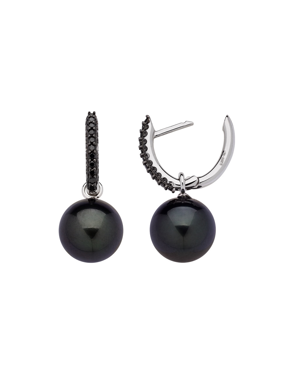 Joyería - Pendientes Gota De Perlas de Tahití y Diamantes Negros - Lisa Colpo | Italian Jewelry Boutique