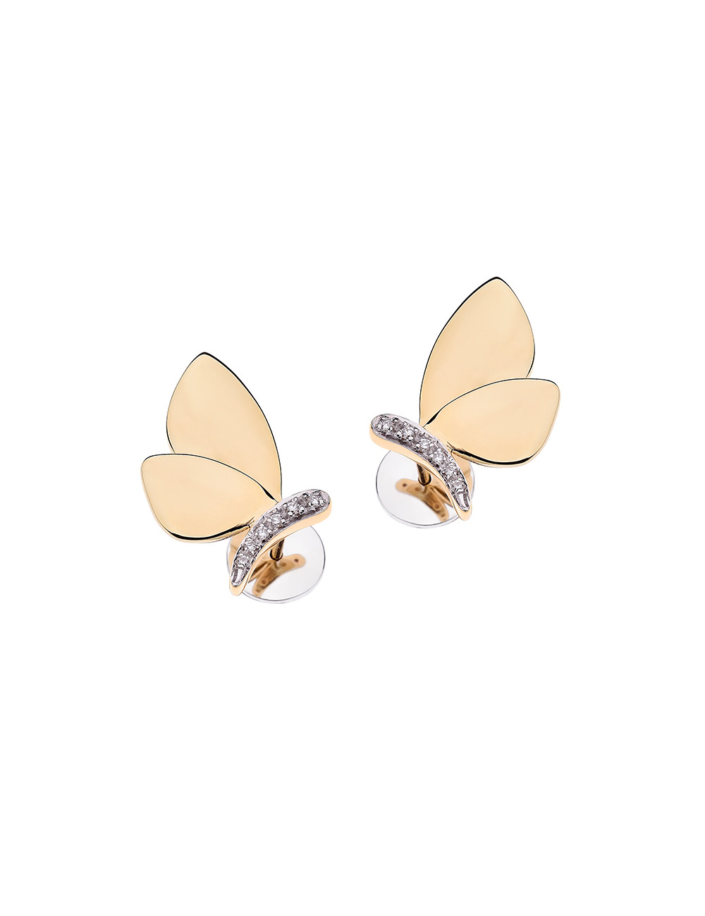 Joyería - Pendientes Mariposa en Oro de 18k con Tachuelas de Diamante - Lisa Colpo | Italian Jewelry Boutique