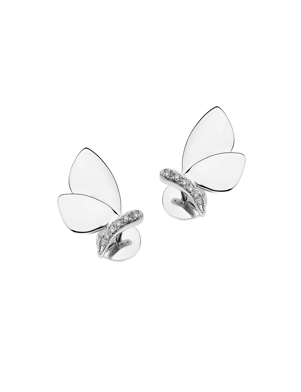 Jewerly Store - 18k Gold Butterfly with Diamonds Stud Earrings - Lisa Colpo | Italian Jewelry Boutique