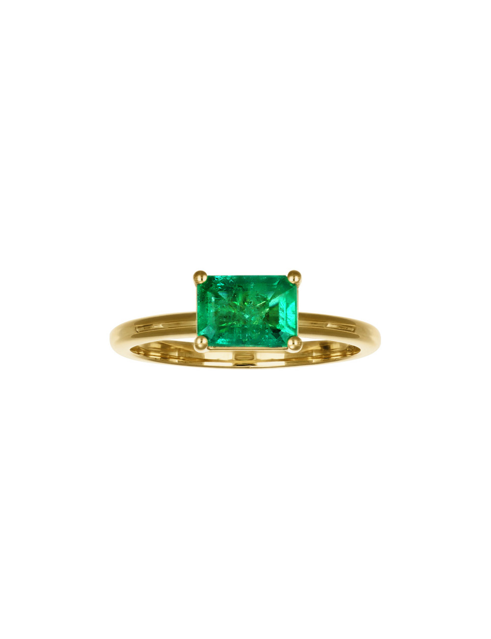 Joyería - Anillo en Oro Amarillo de 18k y Esmeralda- Lisa Colpo | Italian Jewelry Boutique