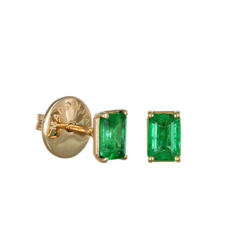 Pendientes de Esmeralda en Oro Amarillo de 18 K